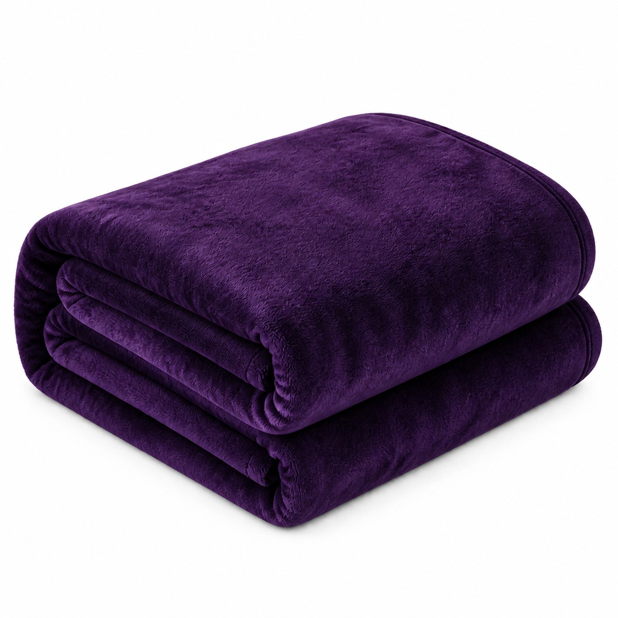 Large Coral Fleece Blanket — Dark Purple