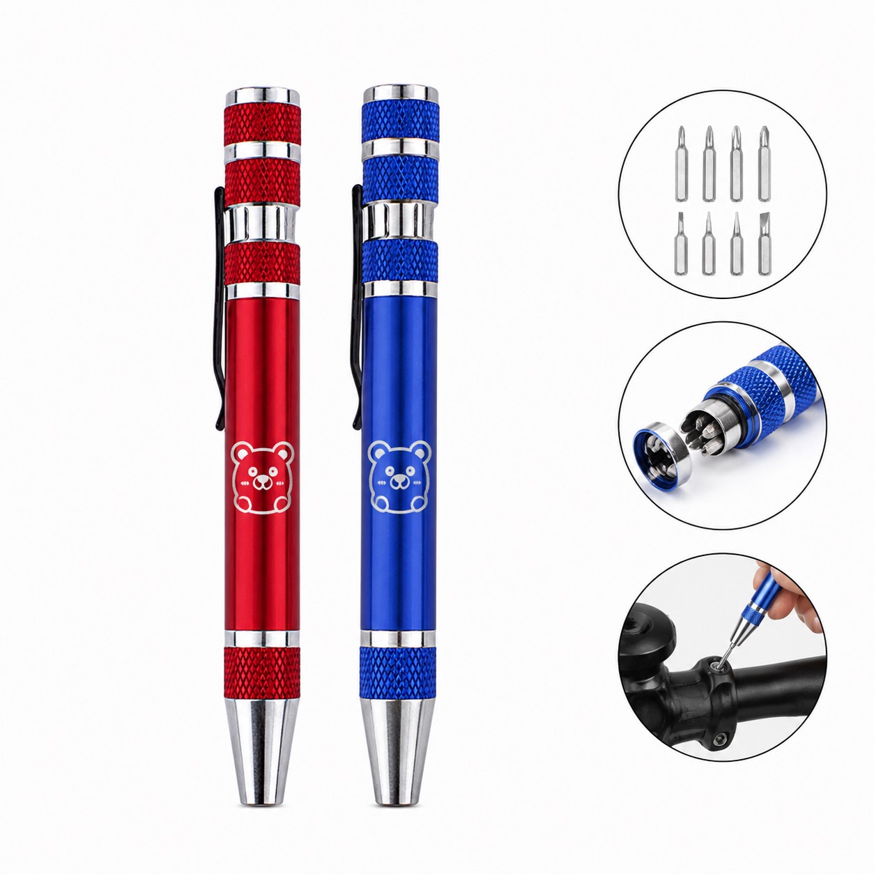 Eight Bit Aluminum Screwdriver Pen