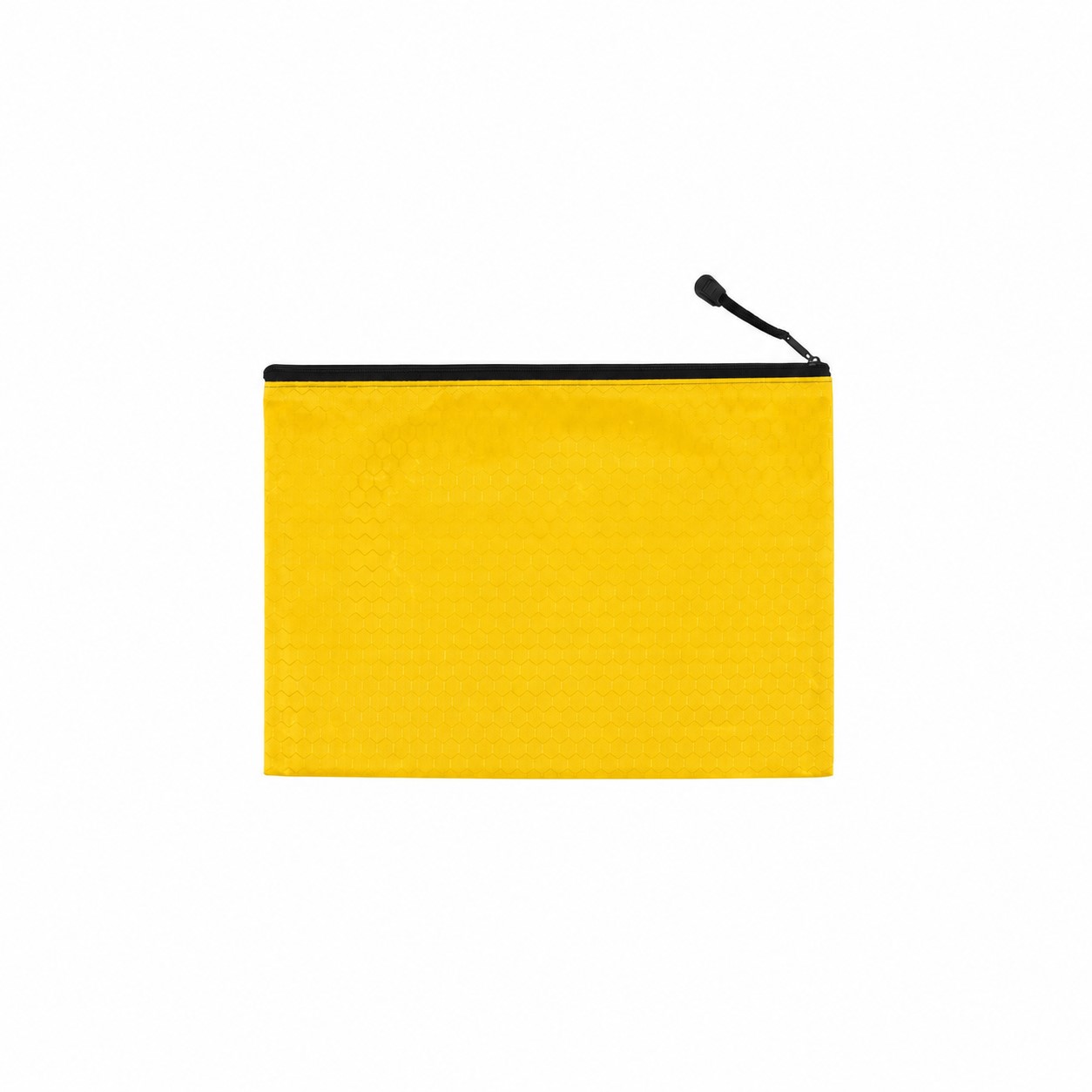 Canvas Zippered Travel Pouch — Yellow