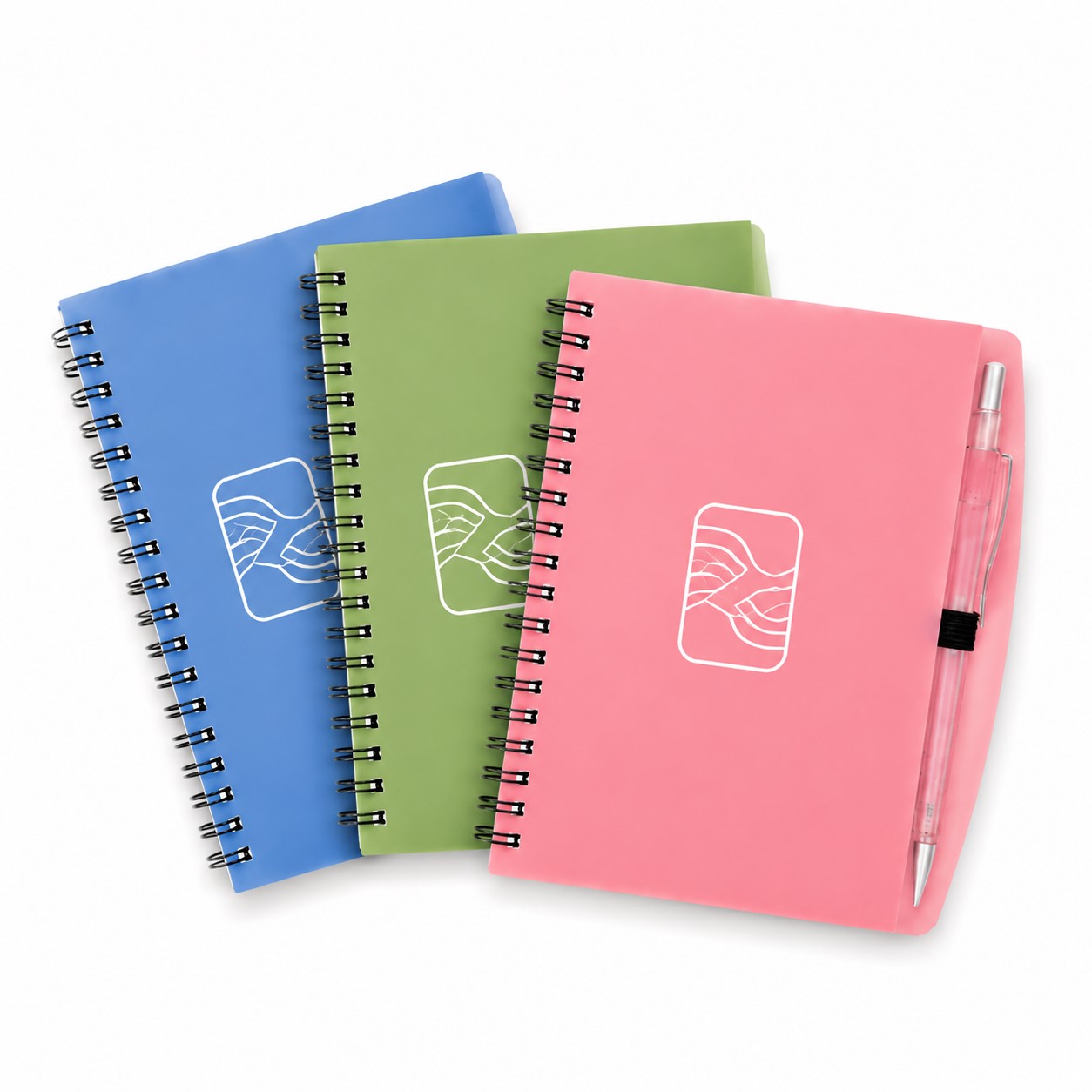 Compact Spiral Paper Journal With Pen