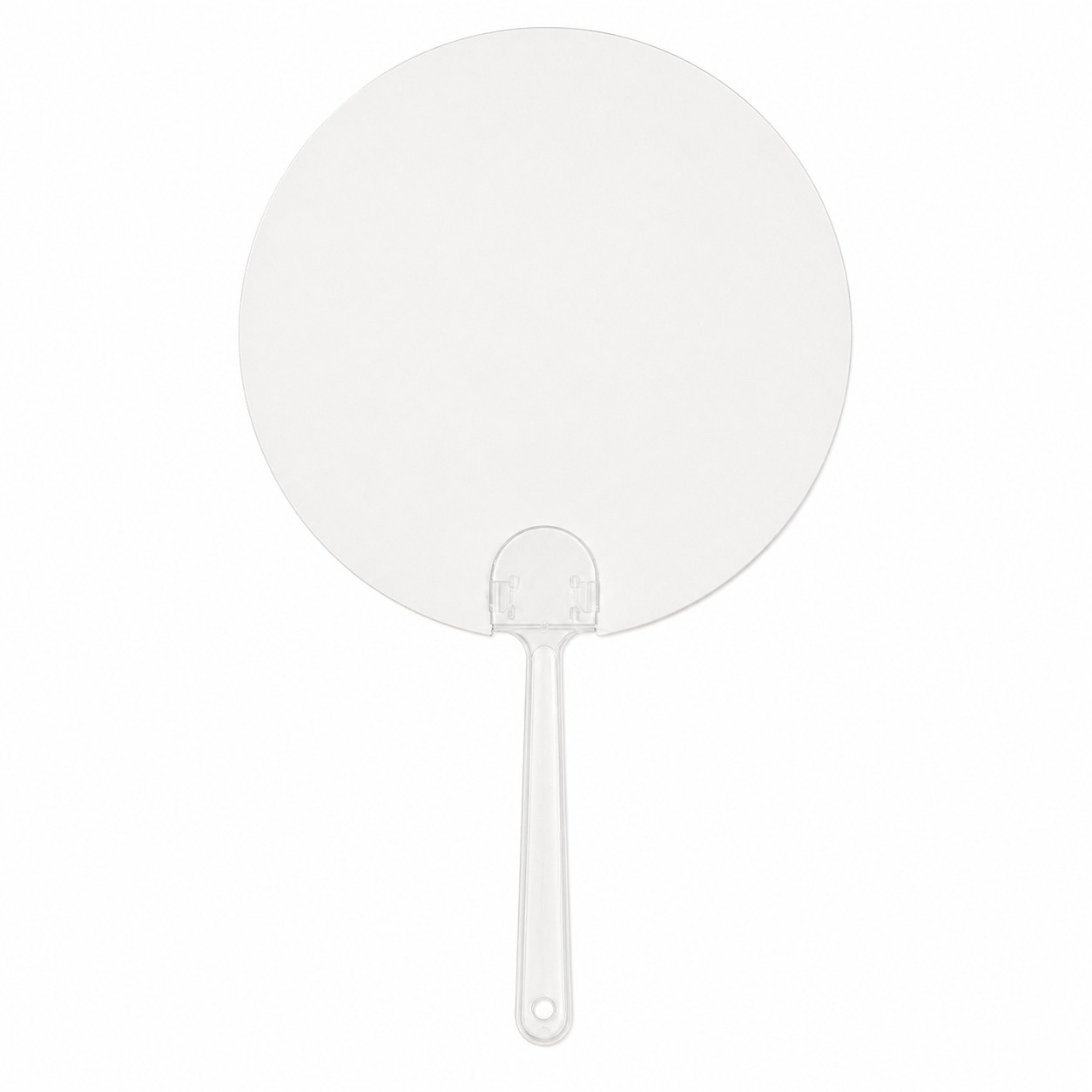 Large Round Plastic Hand Fan — view 2