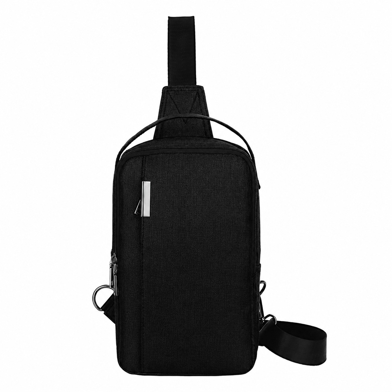 Business Backpack Crossbody Sling Bag — Black
