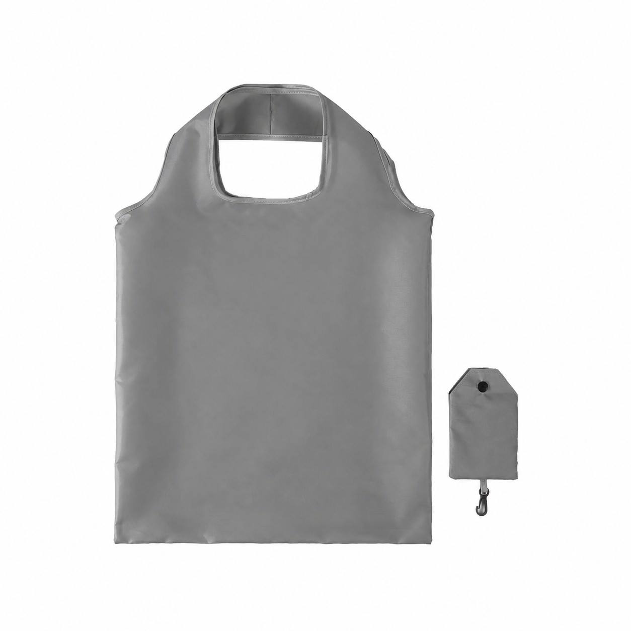 Polyester Folding Carry Tote — Gray