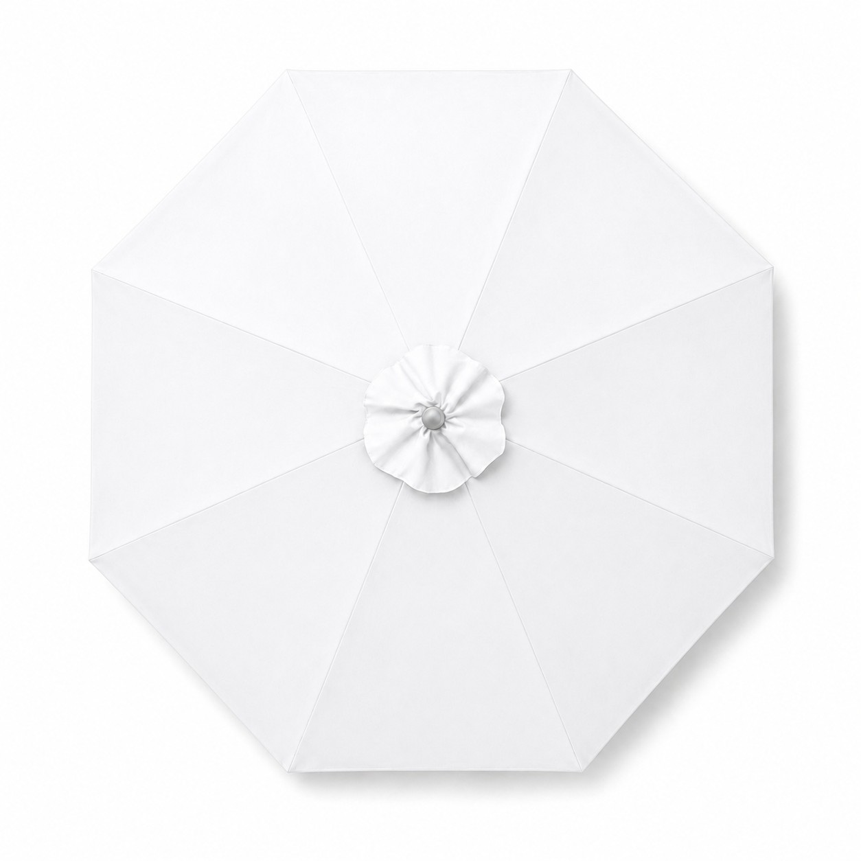 Nine Foot Commercial Market Umbrella — Clear White