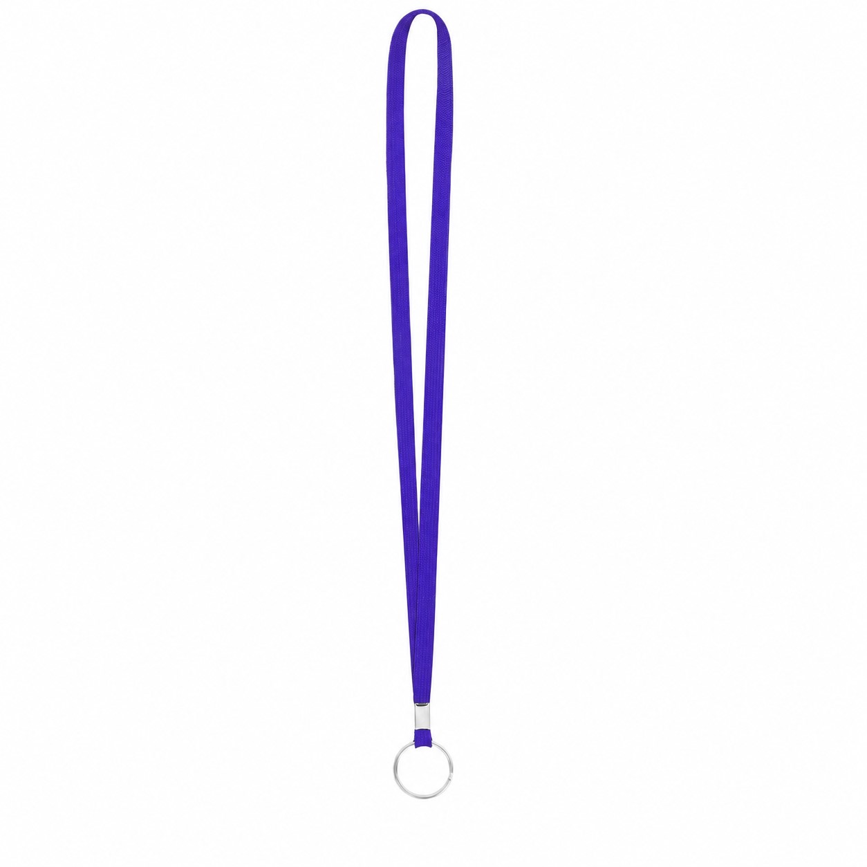 Tubular Polyester Ring Lanyard — Purple