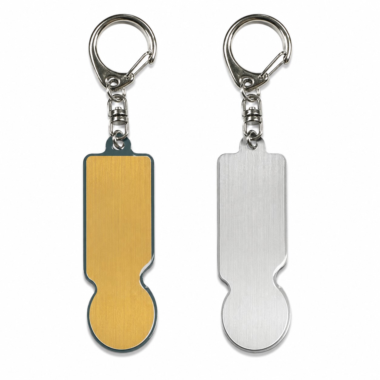 Epoxy Coated Metal Cart Token Keychain — view 2