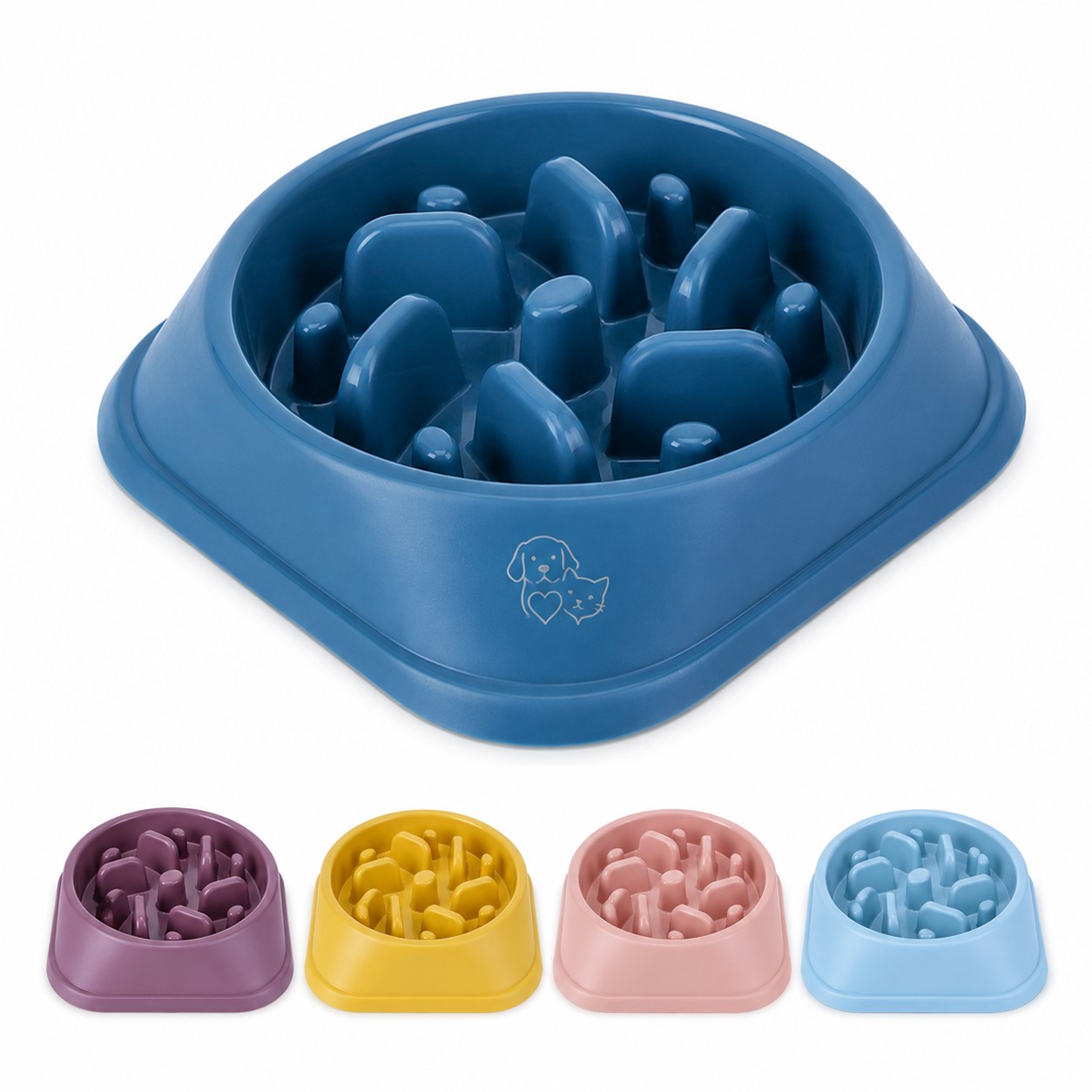 Polypropylene Slow Feed Dog Bowl With Dividers