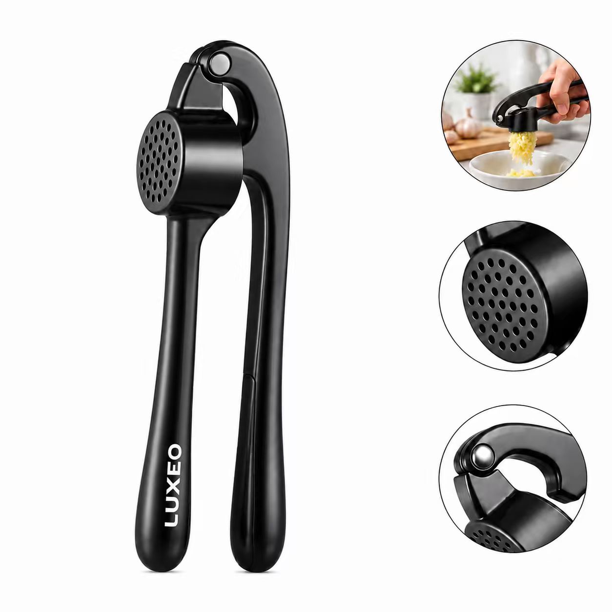 Stainless Steel Garlic Press With Studs