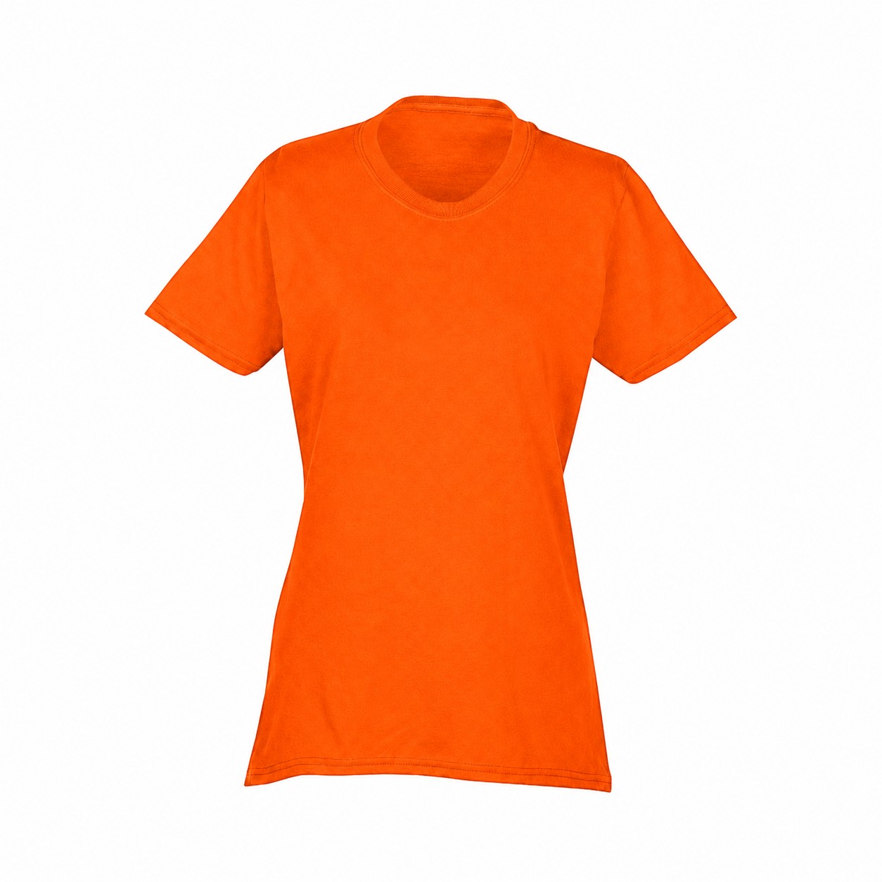 Ladies Cotton-Polyester Blend T-Shirt — Orange