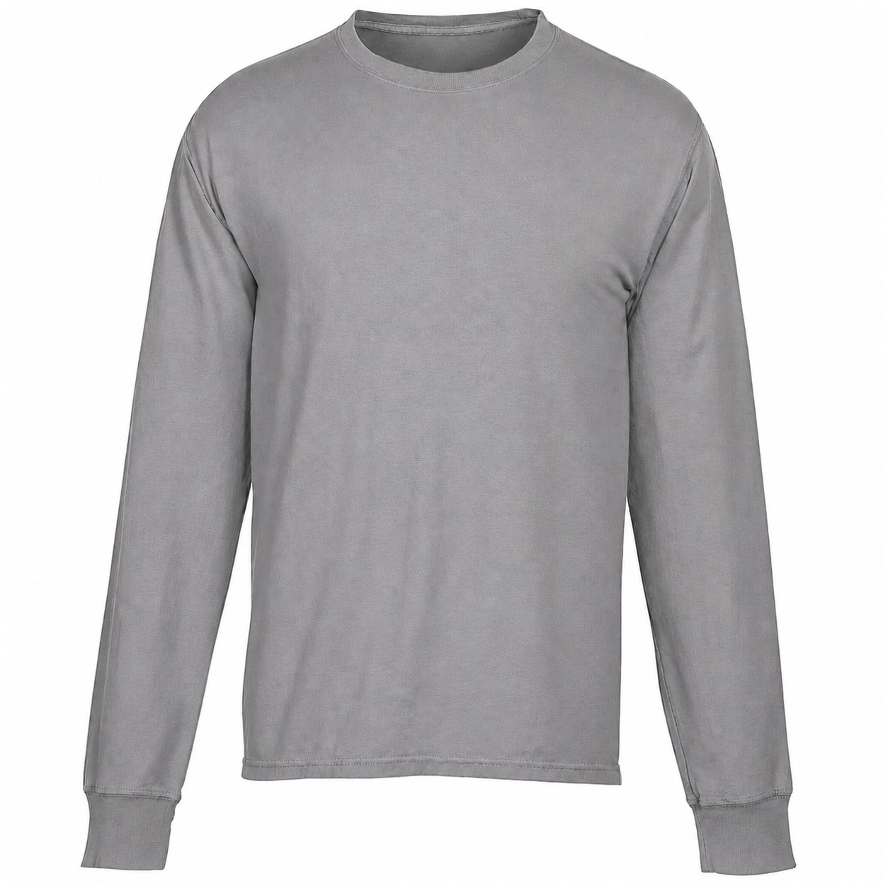 Garment Dyed Cotton Long Sleeve Tee — Gray