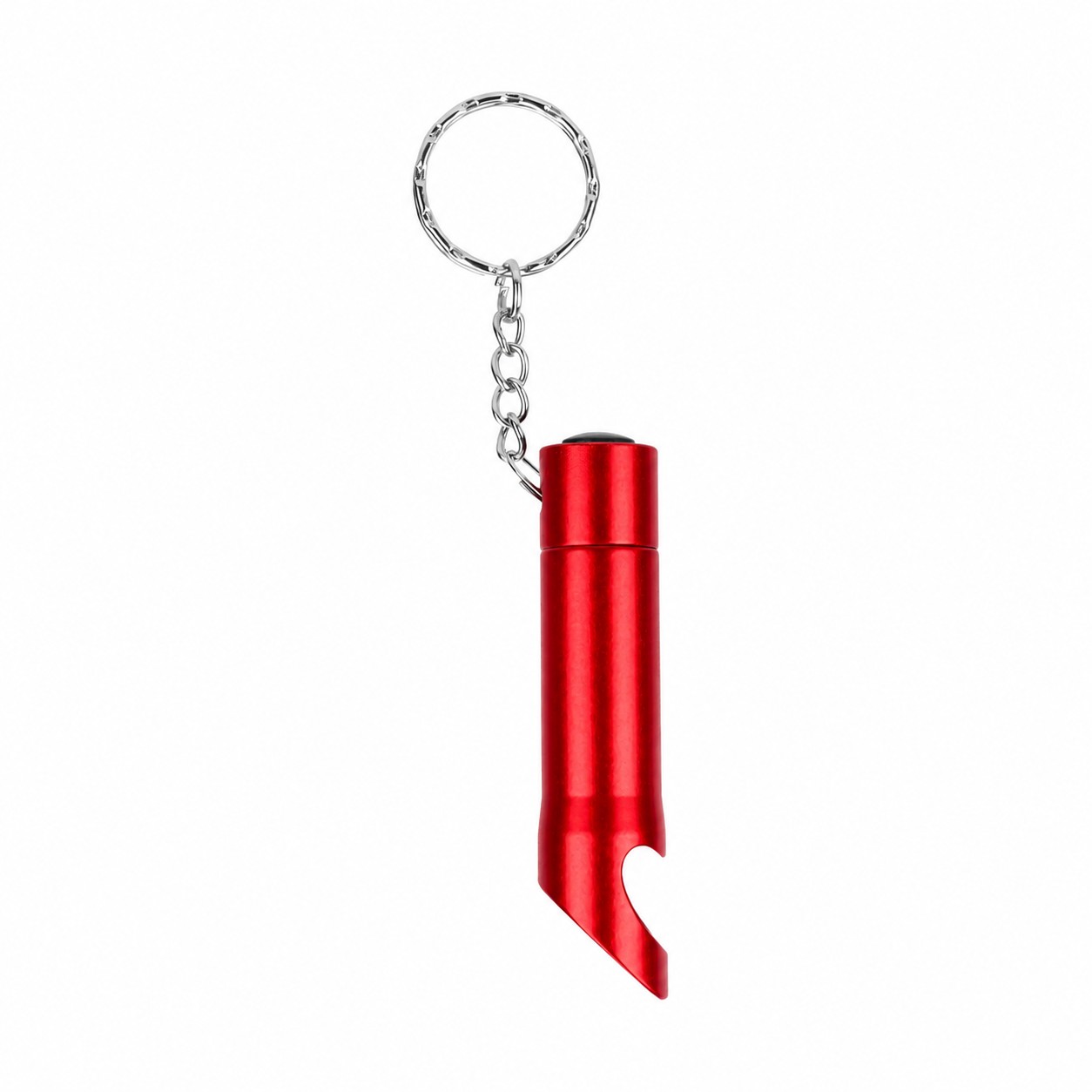 Aluminum LED Bottle Opener Keychain — Red