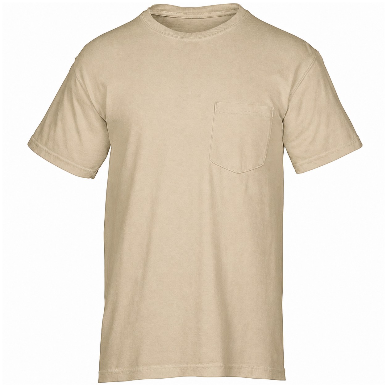 Garment Dyed Ringspun Pocket Tee — Tan Beige