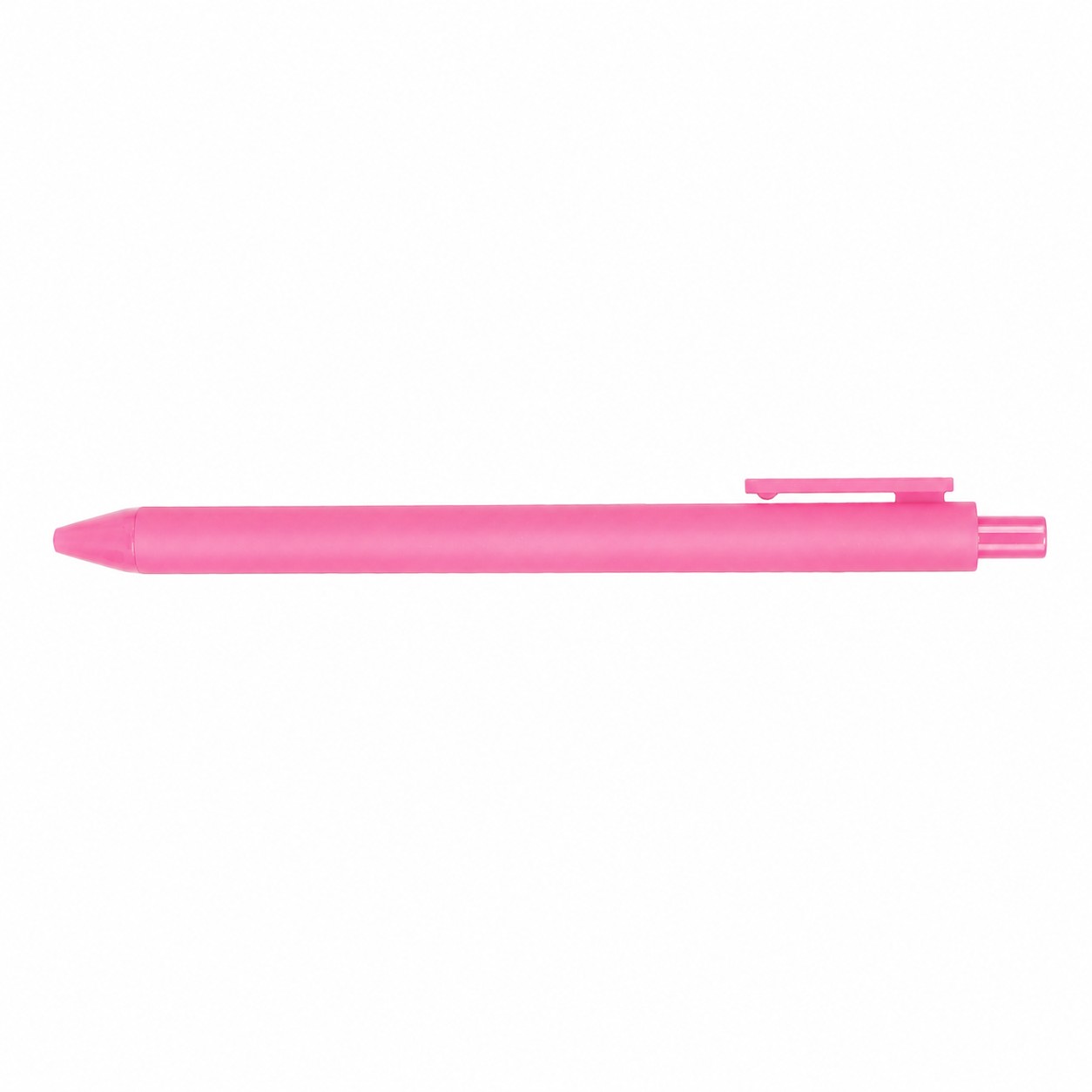 Rubberized ABS Click Gel Pen — Pink