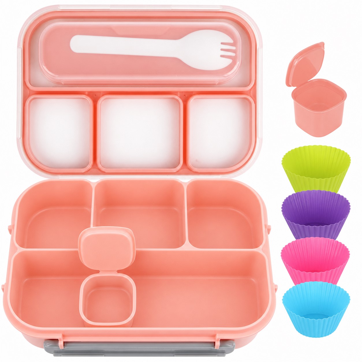 Four Compartment Polypropylene Bento Lunch Box — view 2