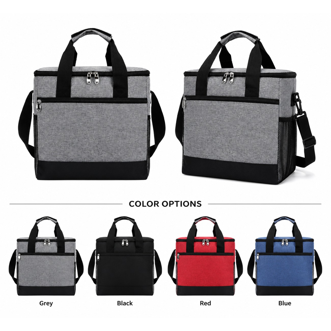300D Polyester Gray Cooler Bag