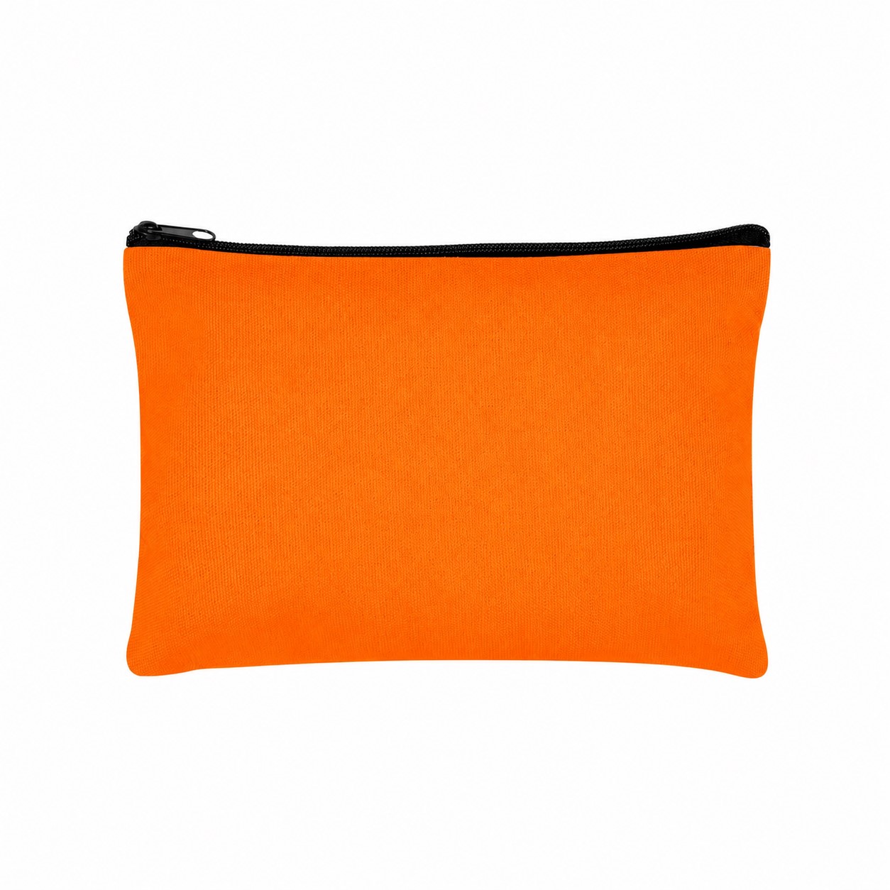 Canvas Zippered Storage Travel Pouch — Orange
