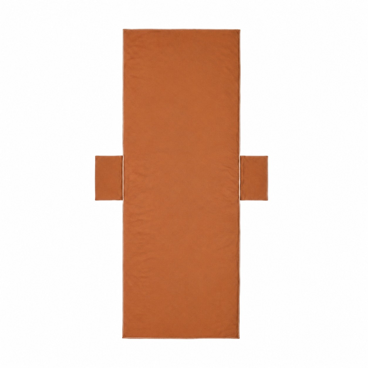 Microfiber Lounge Chair Cover With Side Pockets — Copper Brown