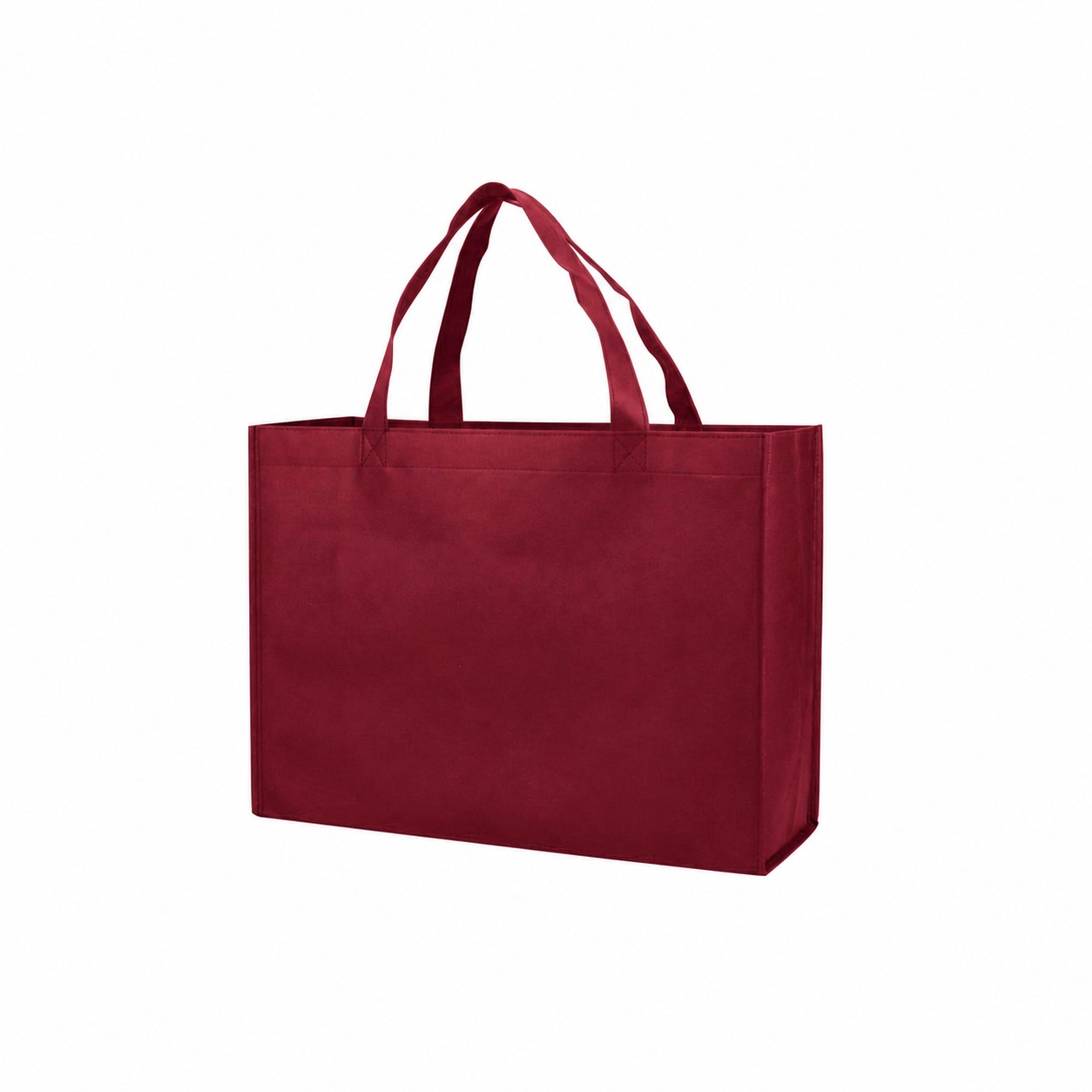 80GSM Non-Woven Shopping Tote Bag — Burgundy Red