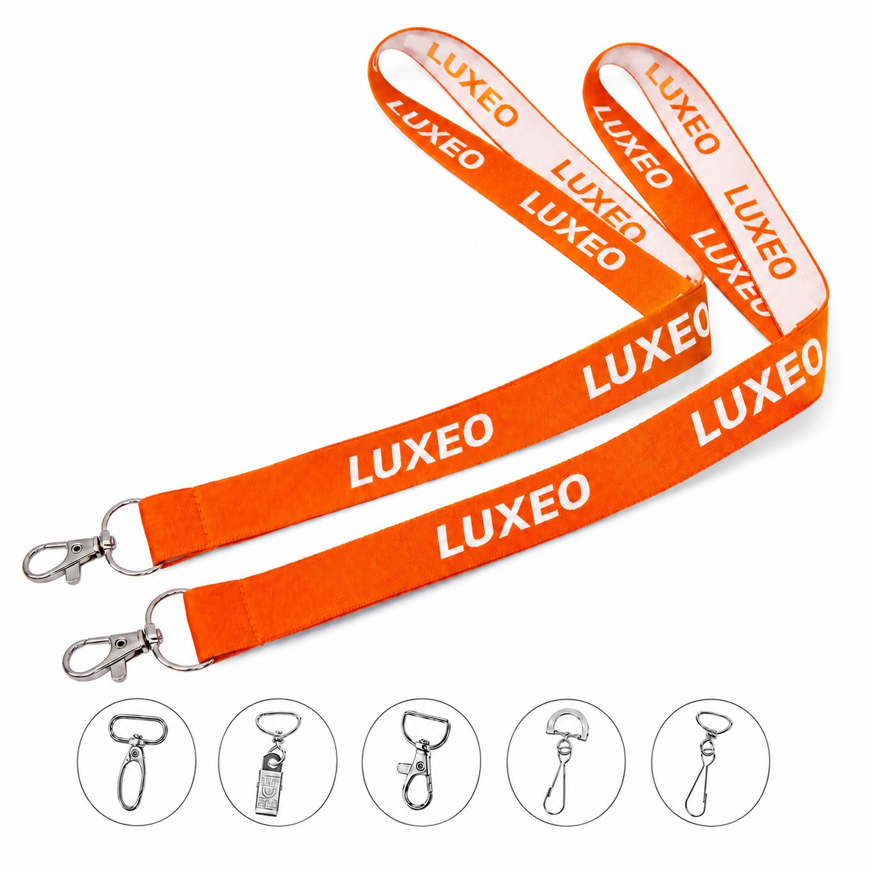 36-Inch Woven Polyester Lanyard With Optional Clamp