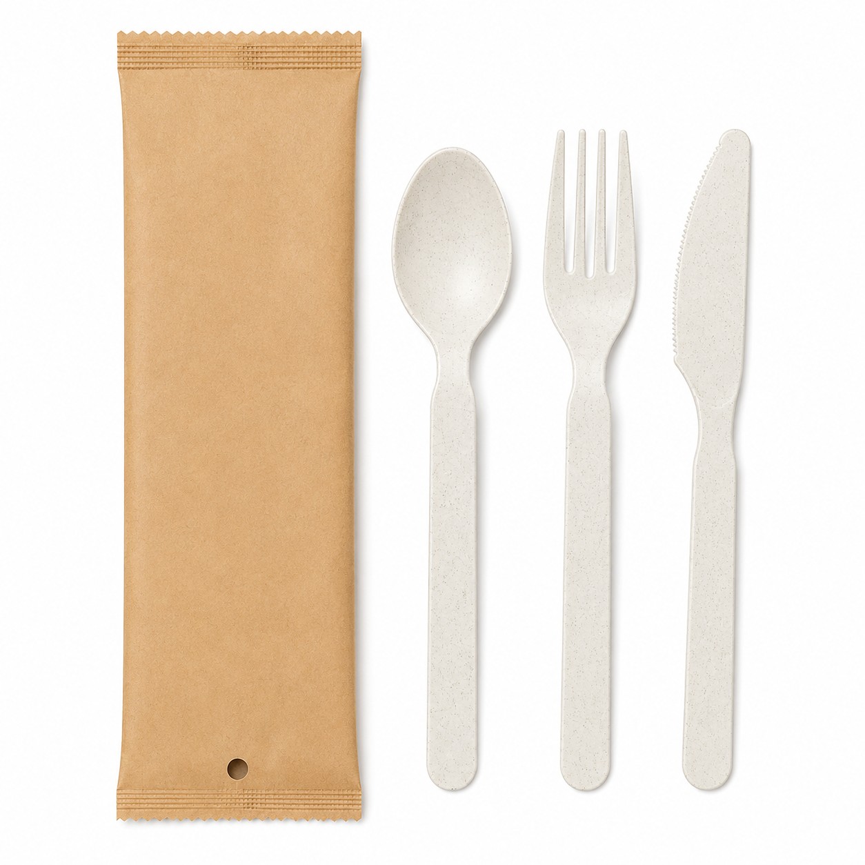 Wrapped Plastic Disposable Cutlery Set