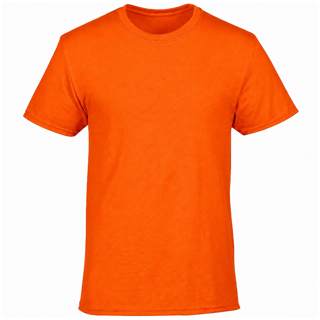 Cotton Polyester Short Sleeve T Shirt — Orange