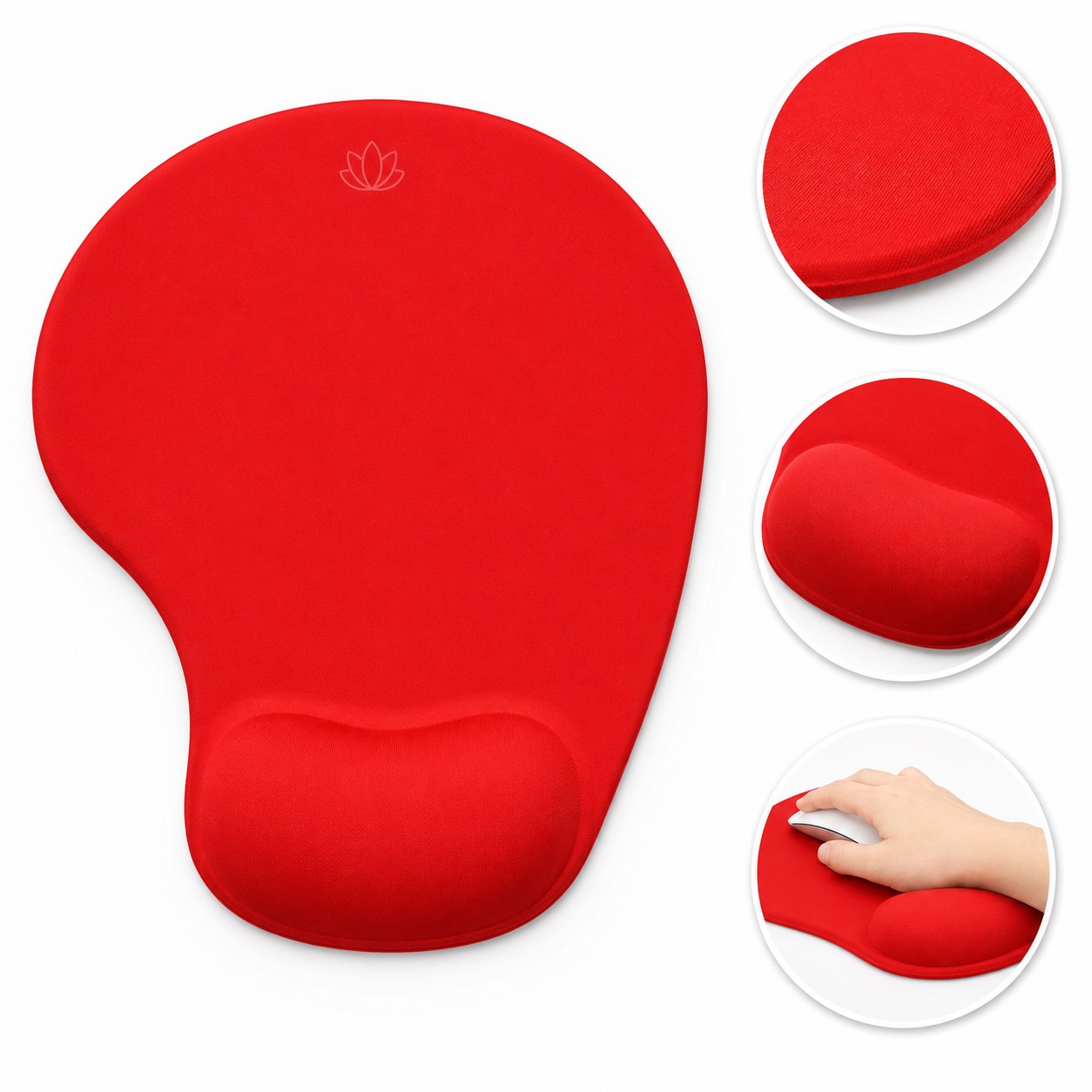 Contoured Gel Wrist Support Mouse Pad
