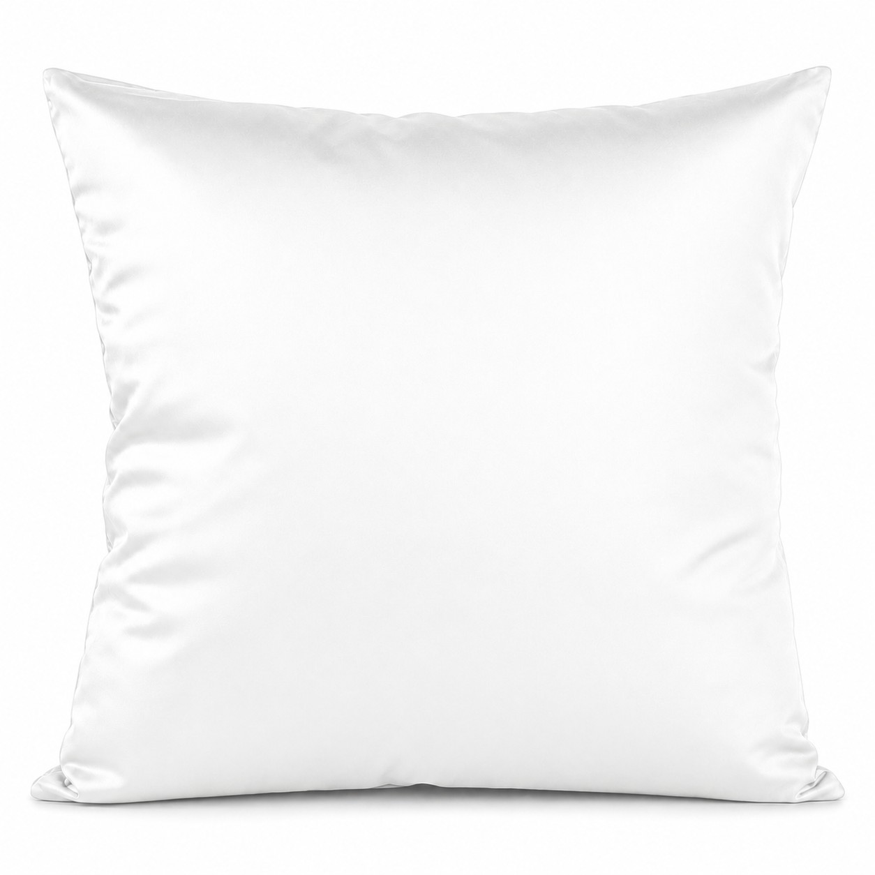 Cotton Square Throw Pillow — White