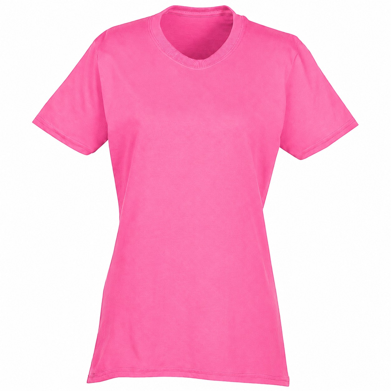 Ladies Cotton Polyester Crewneck Tee — Pink