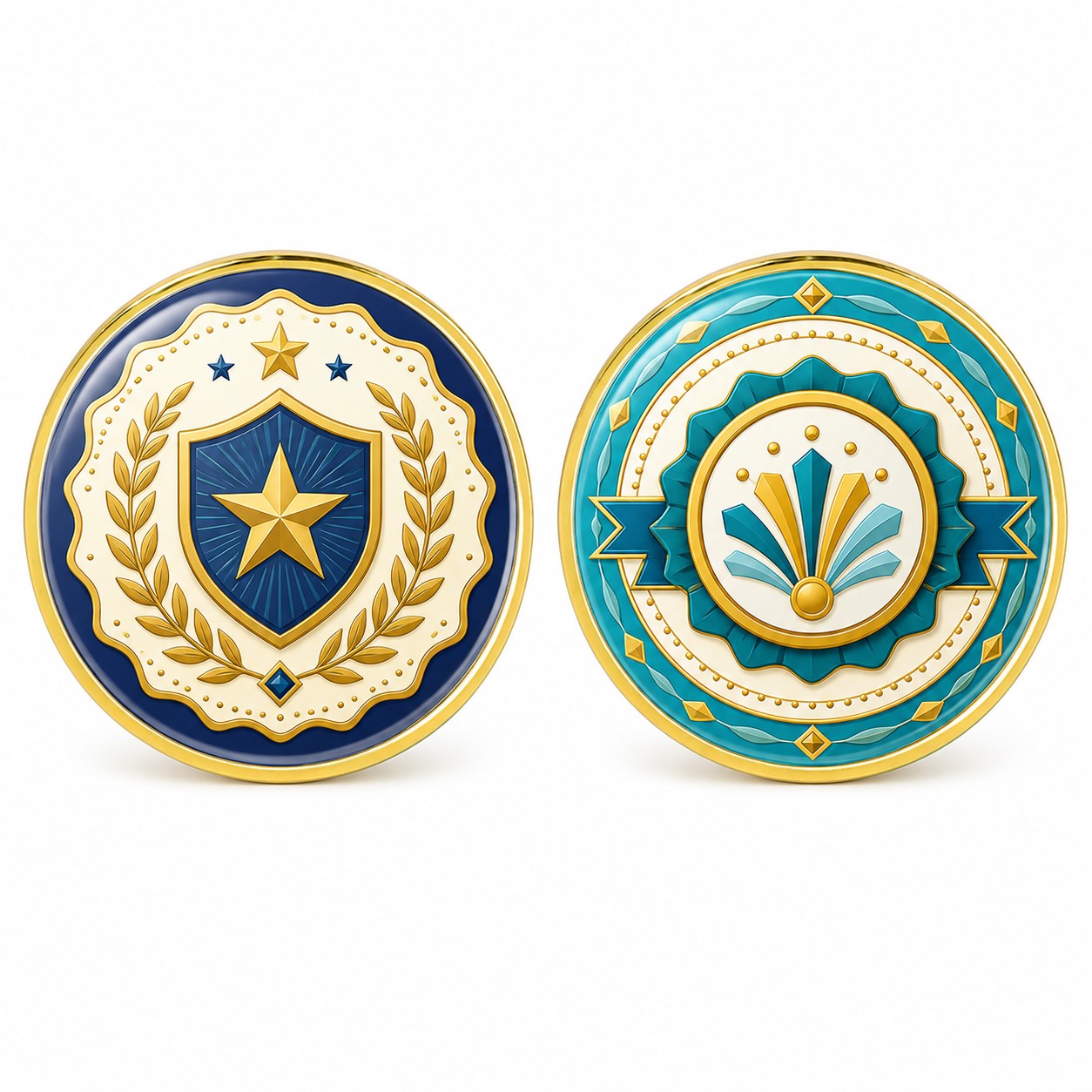 Round Zinc Dome Lapel Pin