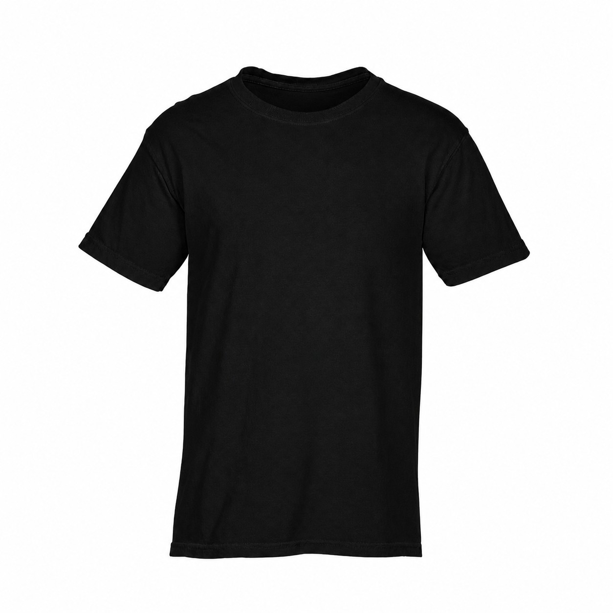 Garment-Dyed Ringspun Cotton T-Shirt — Black