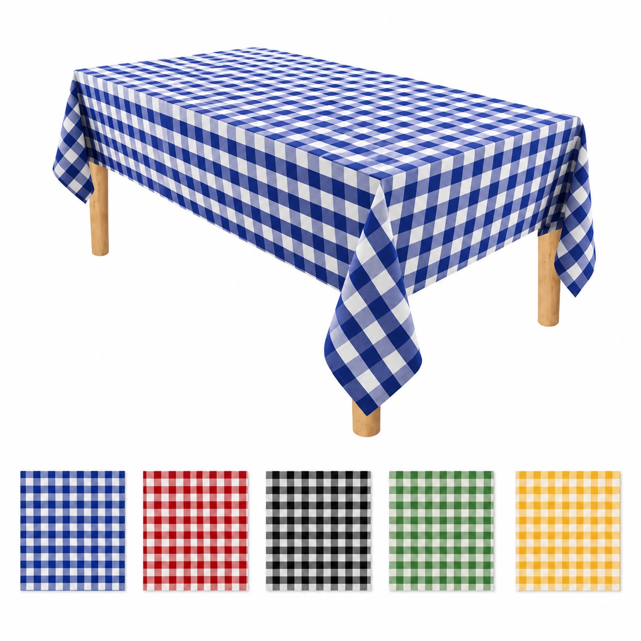 Square Polyester Plaid Tablecloth