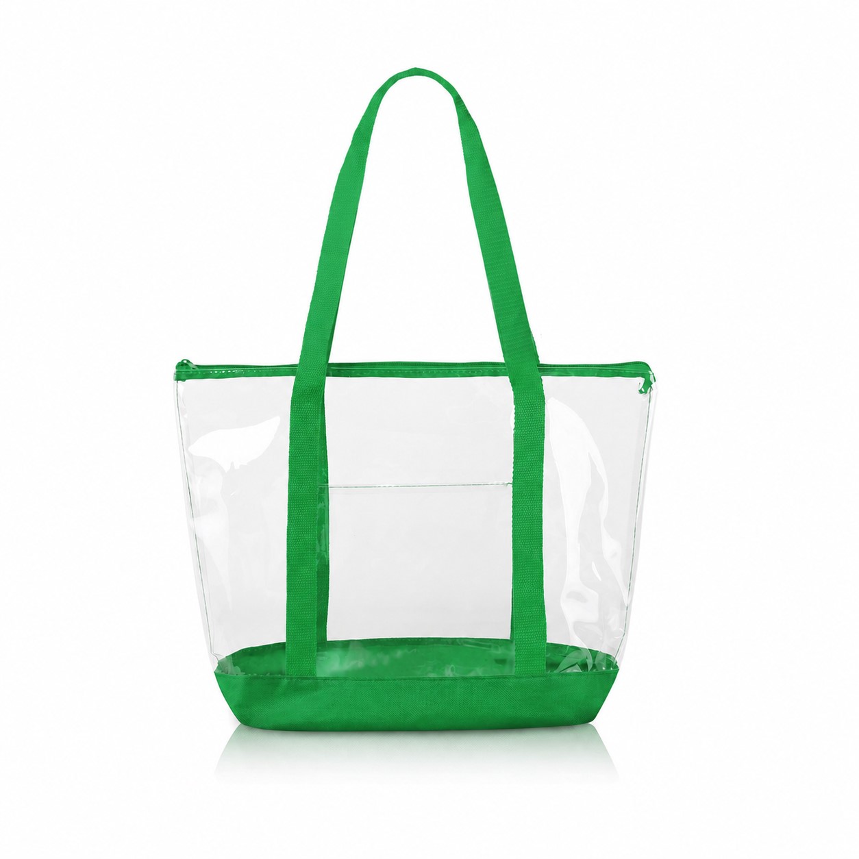 PVC And 600D Polyester Tote Bag — Green