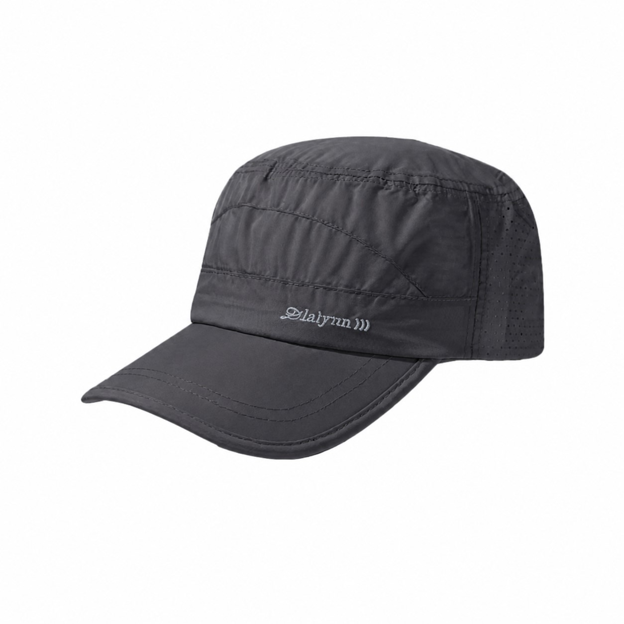 Polyester Perforated Duckbill Cap — Dark Gray