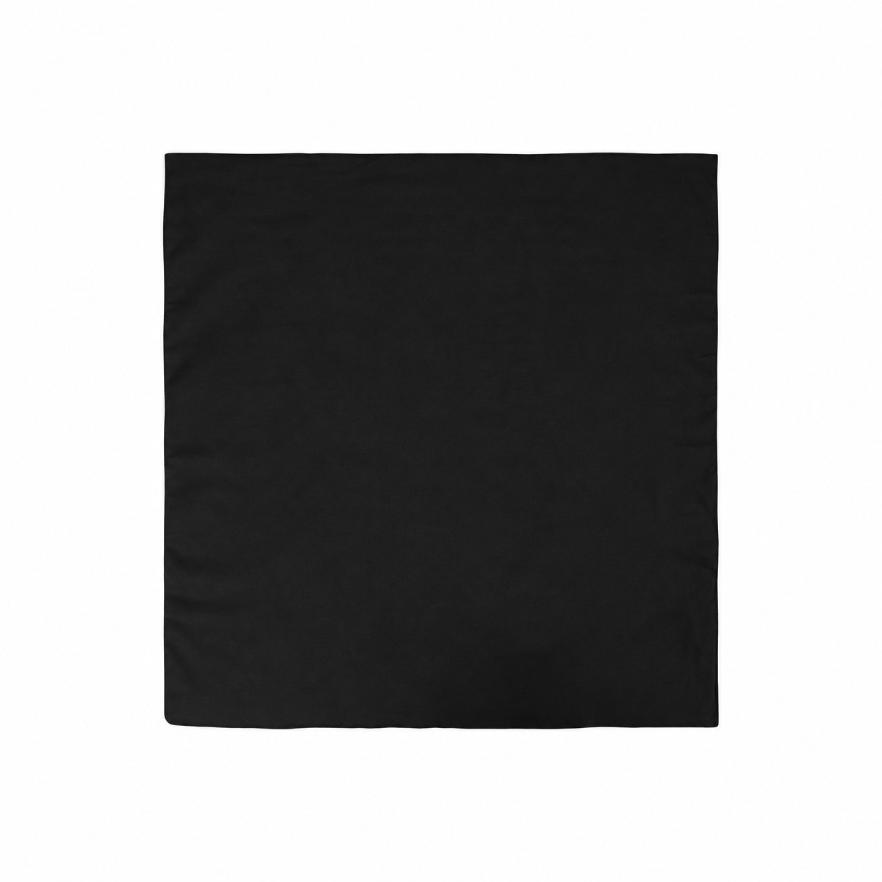 Cotton Square Bandanna — Black