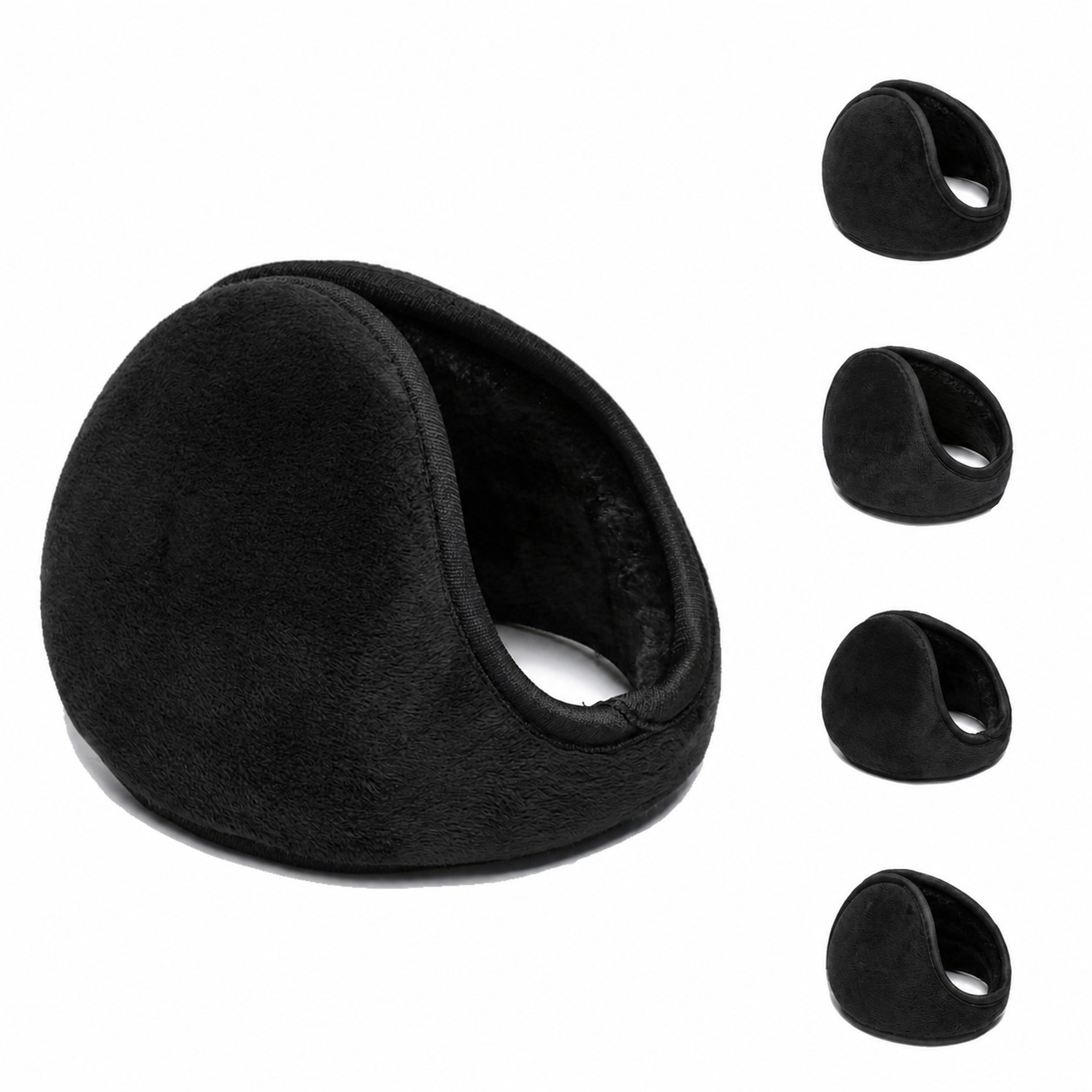 Behind Head Cashmere Earmuffs — Black