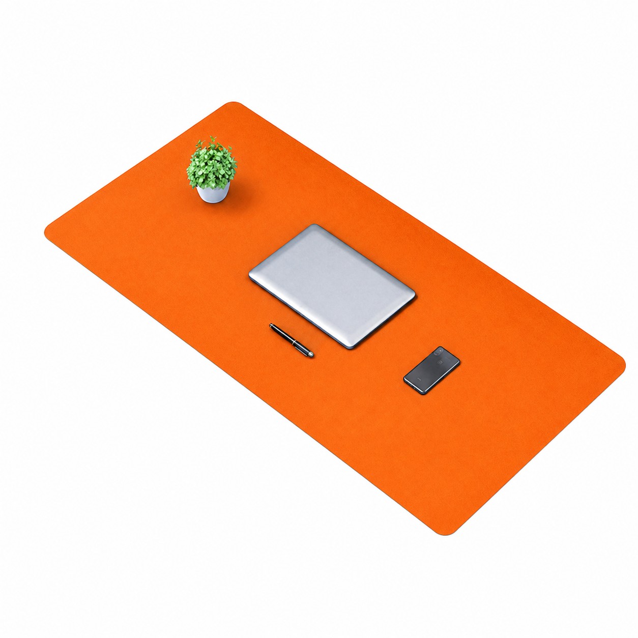 Leather Extended Mouse Pad — Orange