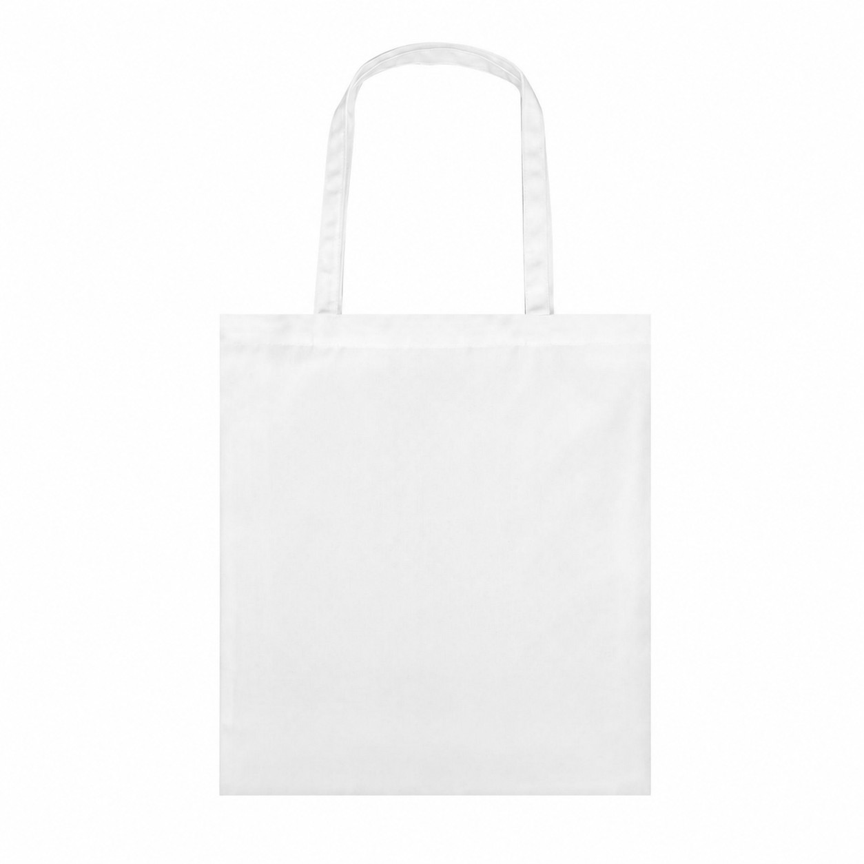 8 Oz Polyester Canvas Tote Bag — White