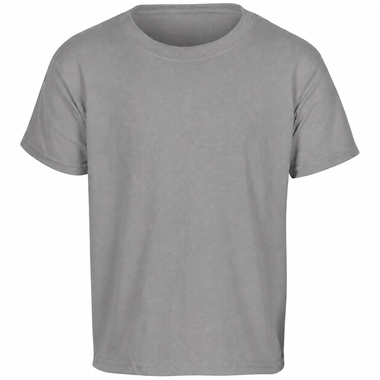 Youth Cotton Short Sleeve Shirt — Gray