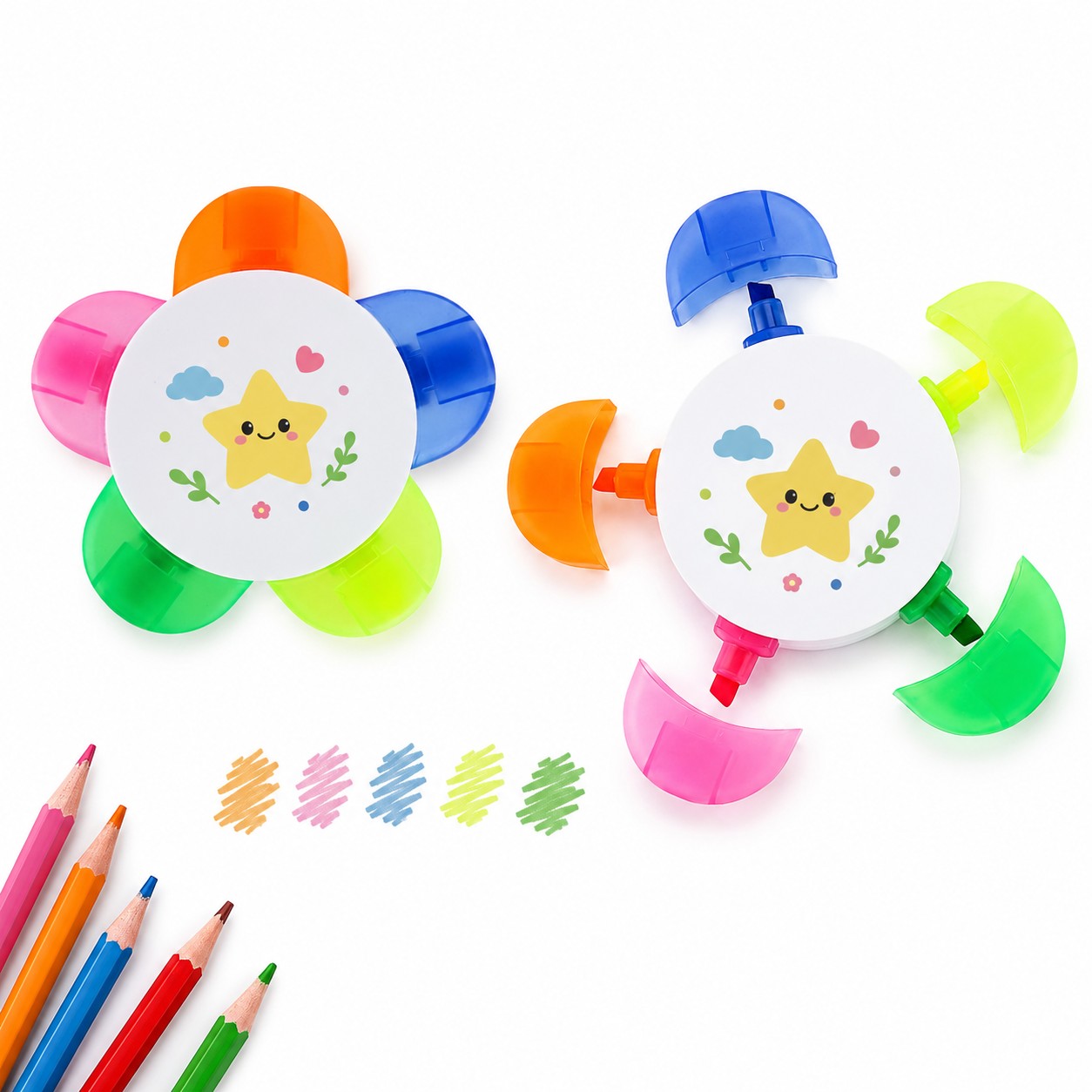 Flower Shape Five Color Highlighter