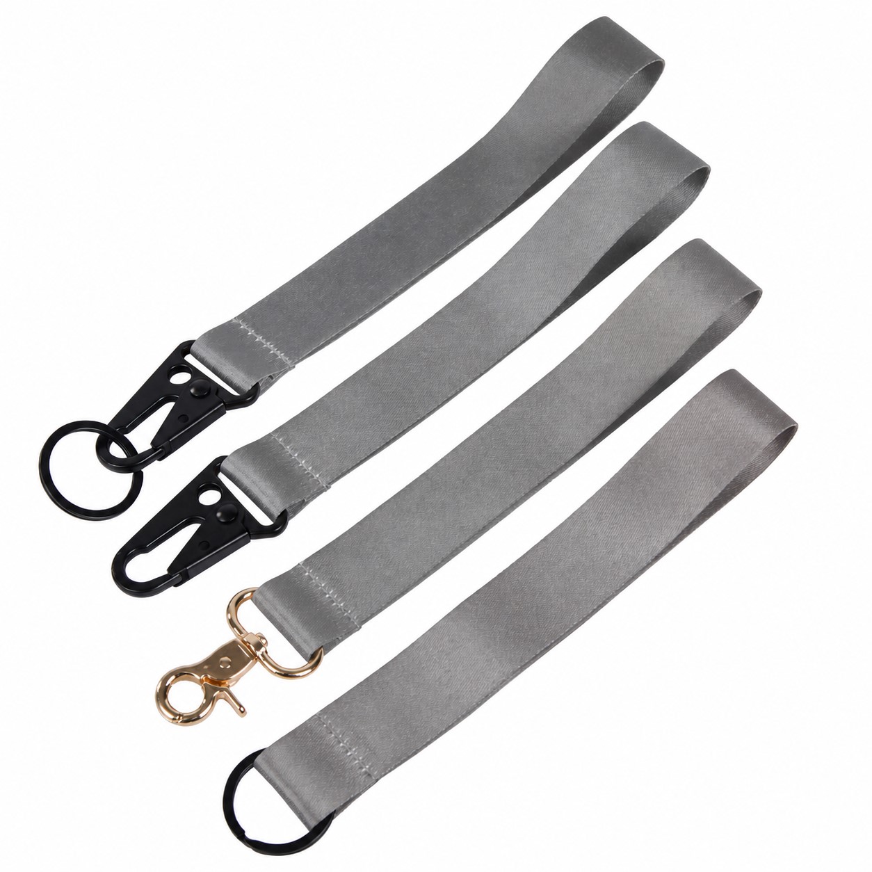 One-Inch Polyester Wrist Lanyard — Gray