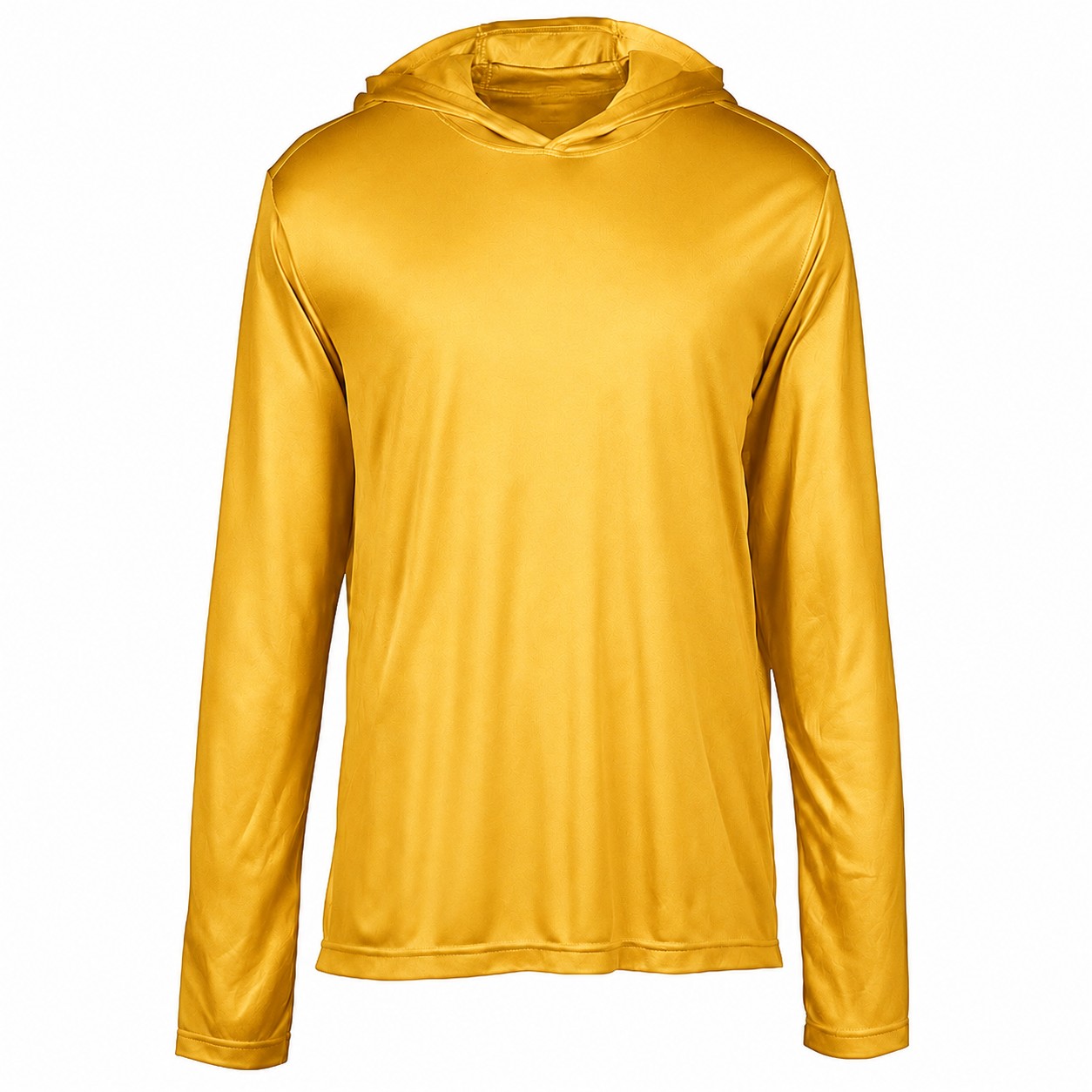 Polyester Hooded Long Sleeve Shirt — Gold