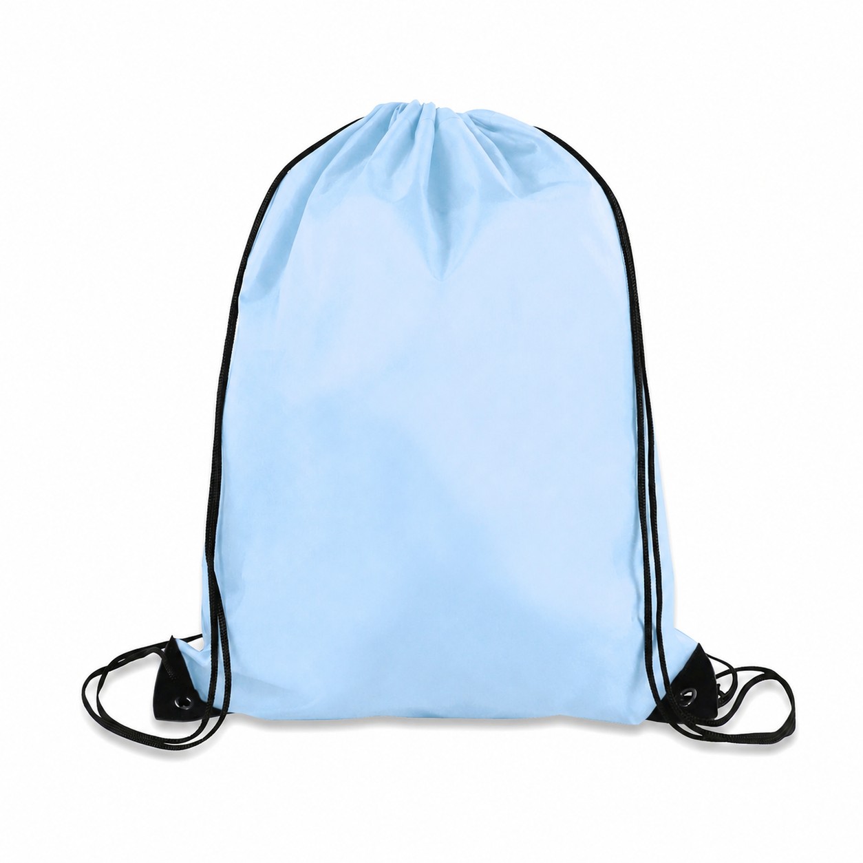 210D Polyester Drawstring Bag — Baby Blue