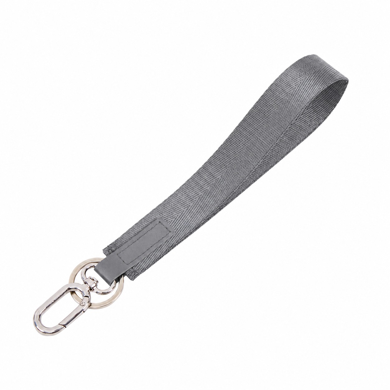 Nylon Keychain Wrist Lanyard — Gray