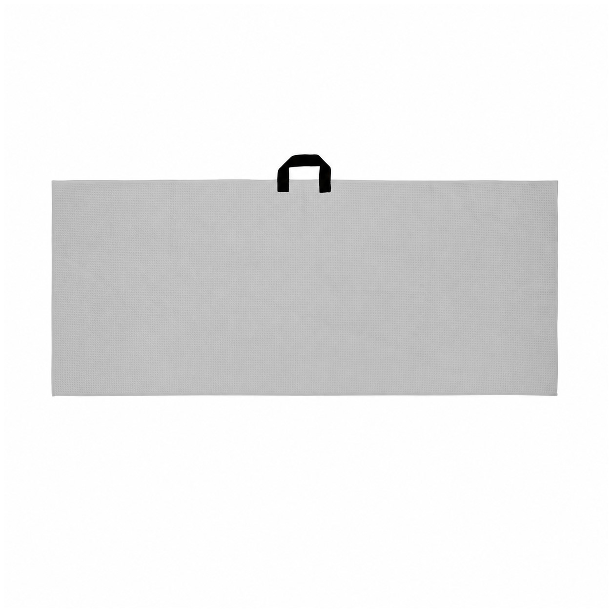 Waffle Golf Towel With Webbing Loop — Silver