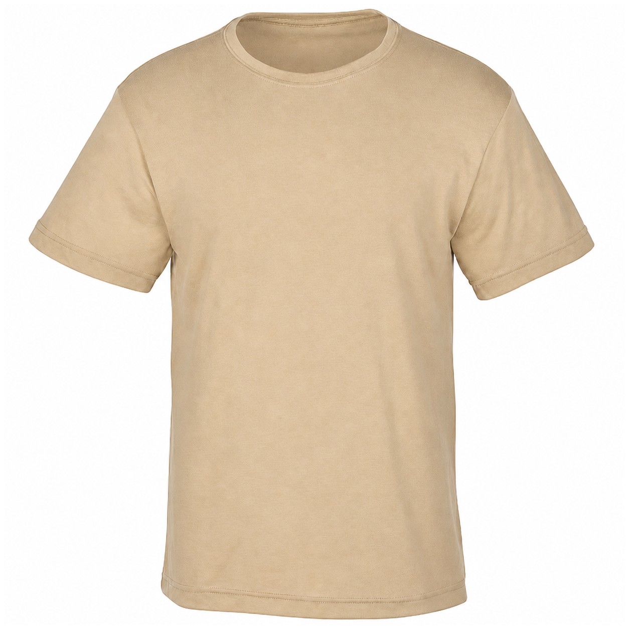 Recycled Tri-Blend Crewneck T-Shirt — Tan Beige