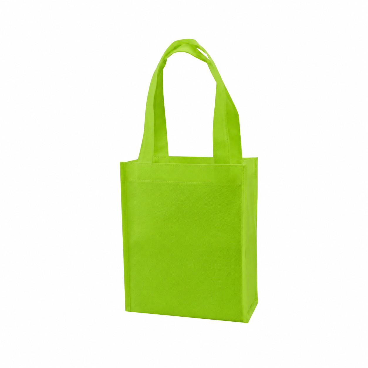 Mini 4" Gusset Tote Bag — Lime Green
