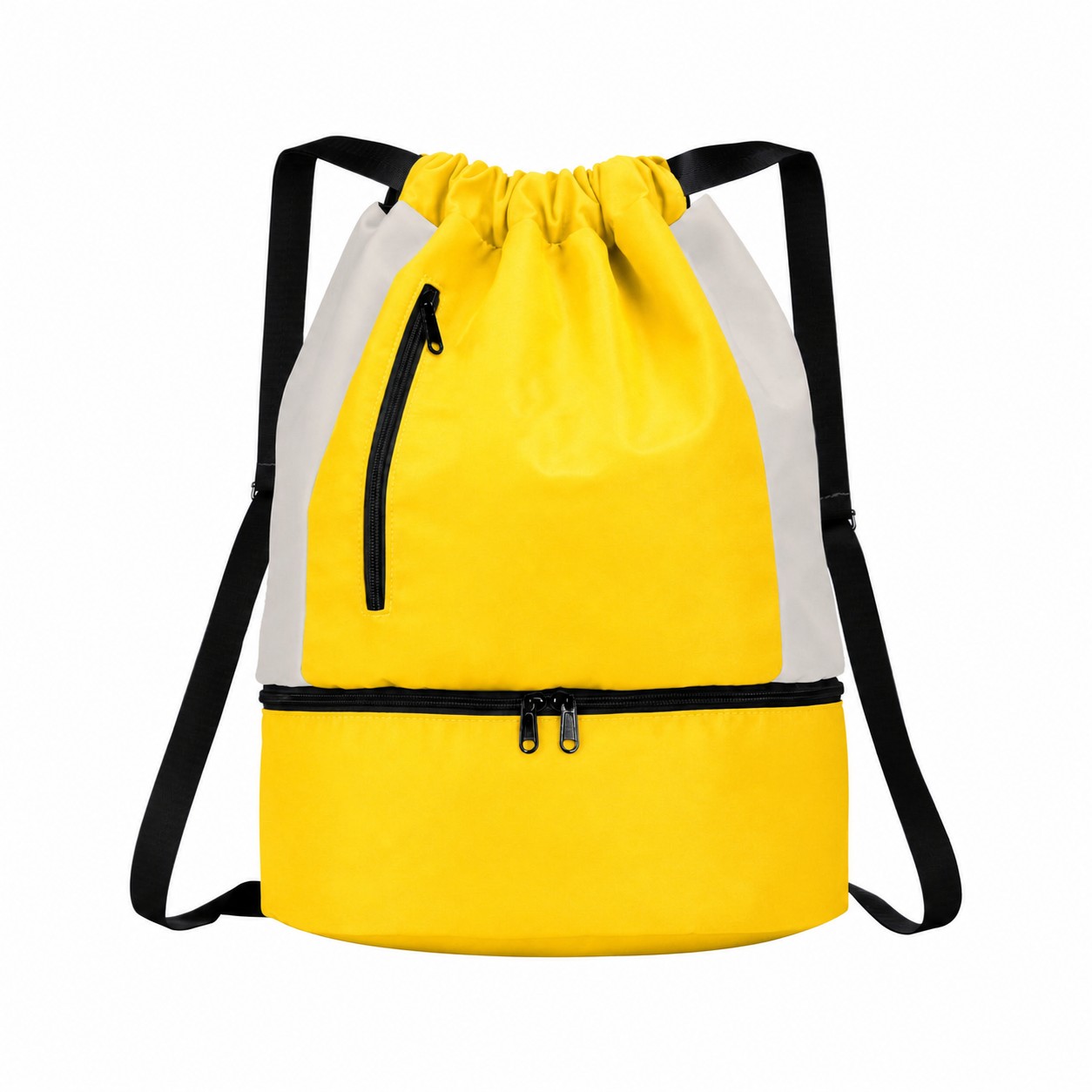 Nylon Zippered Storage Backpack Cooler — Yellow