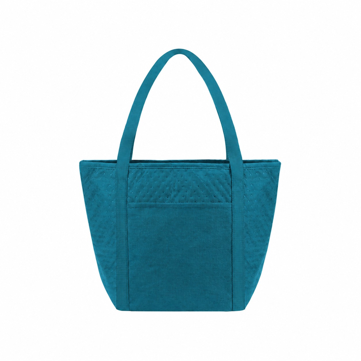 Zipper Roomy Cooler Tote — Teal Blue
