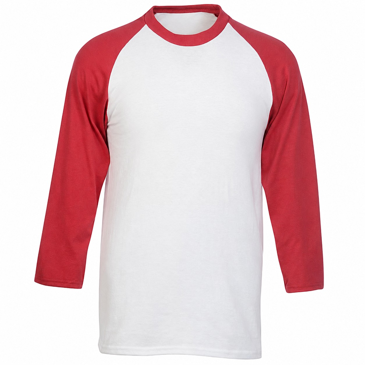 Contrast Sleeve Cotton Polyester Baseball Shirt — view 2