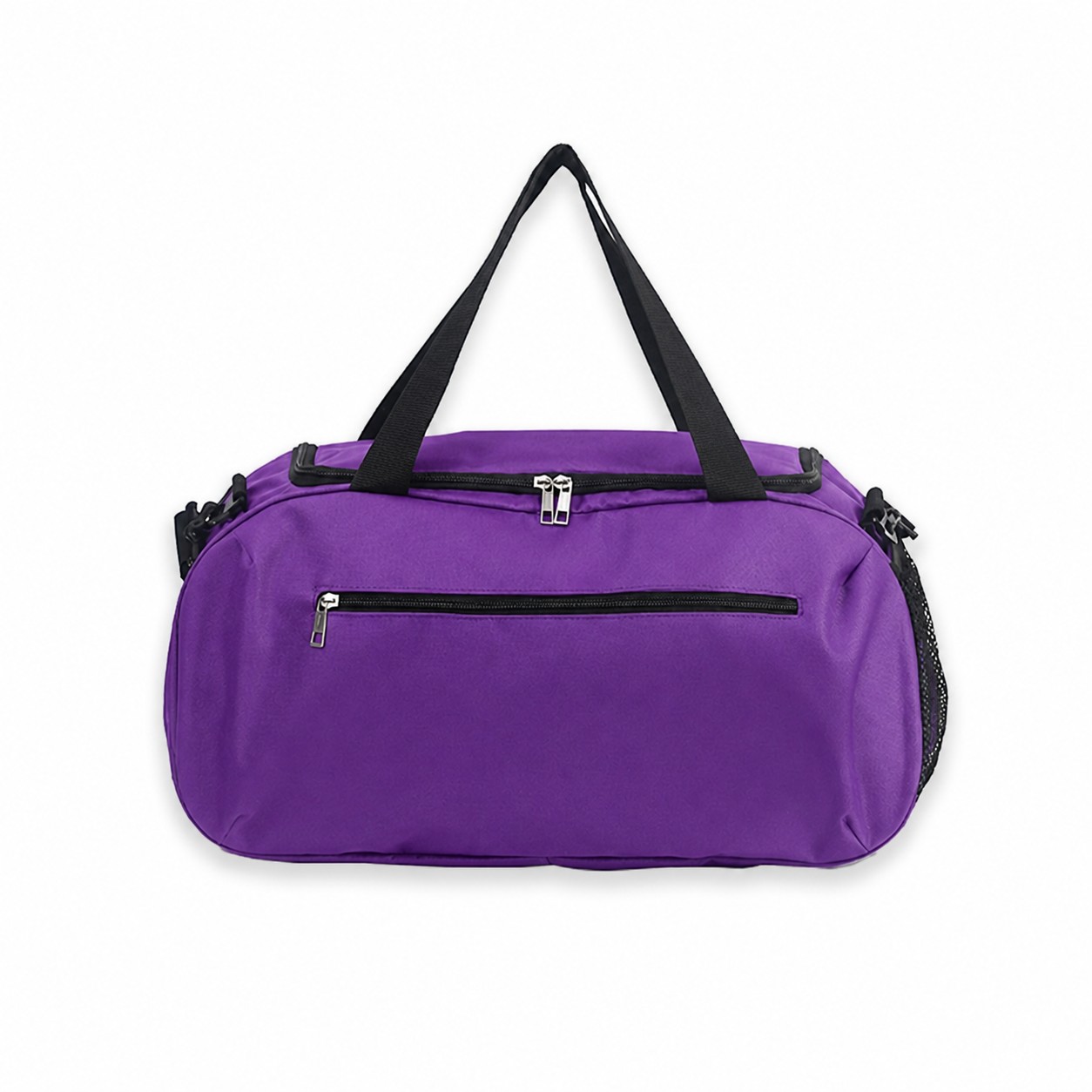 Oxford Shoe Compartment Duffel Bag — Purple